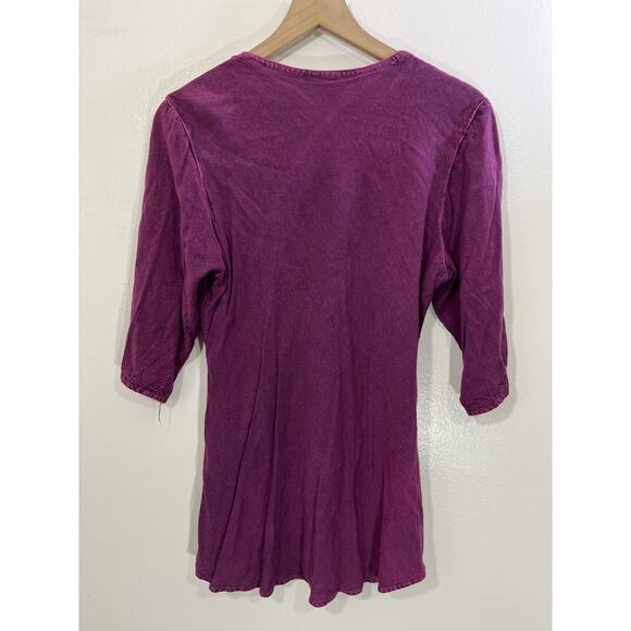 Boho Renaissance Inspired Peasant Tunic Top XL Cottagecore Folk Festival Artsy - Picture 2 of 15